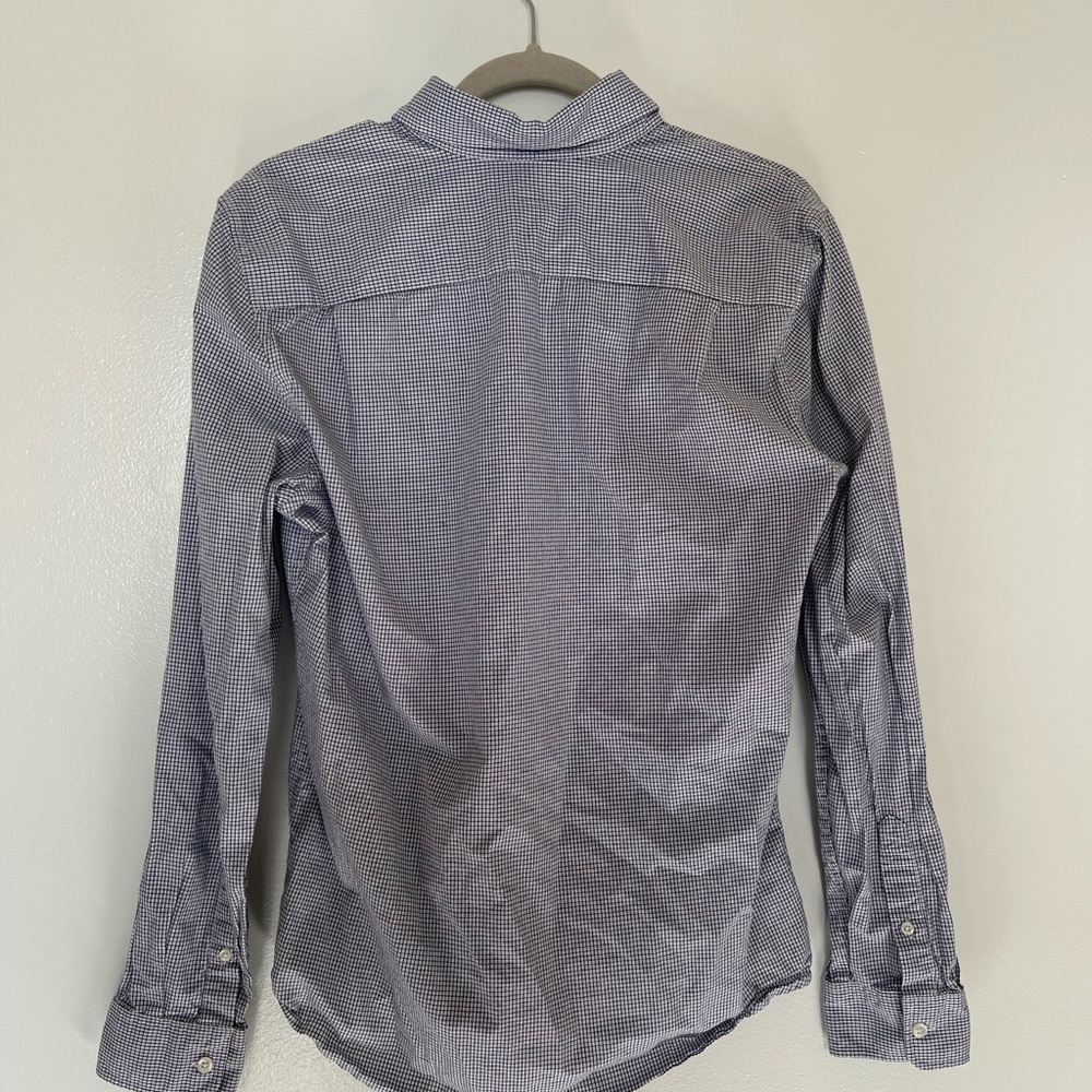 Men's Gap Blue Patterned Button Down Shirt - image 2